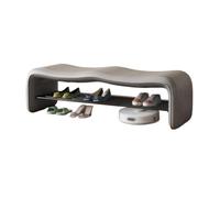 Banco al pie de la cama Taburete for cambiar zapatos Taburete for cambiar zapatos Taburete de entrada Sofá de guardarropa de diseño Taburete largo Taburete de extremo de cama Taburete de cama(Grey,Med