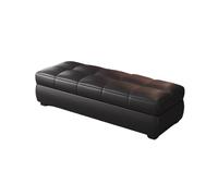 Banco Almacenaje Al Pie Cama con Tapa Abatible Rectangular Piel Sintética Ideal Entrada del Salón El Dormitorio Un Moderno Reposapiés con Ruedas(Black,60x40x40cm)