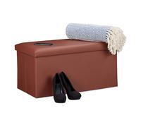 Banco almacenaje baúl plegable mueble organizador taburete decorativo 84 L