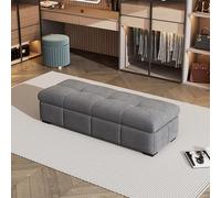 Banco almacenaje dormitorio con almacenamiento, taburete de almacenamiento de madera, banco pie de cama, banquete dormitorio, taburete vestidor, adecuado para dormitorio, tienda de ropa ( Color : Dark