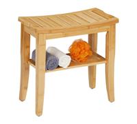 Banco baño taburete de bambú asiento decorativo ligero ergonómico banco de bambú