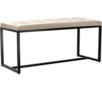 Banco barci simil cuero crema 40x100x48 cm