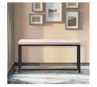 Banco barci simil cuero gris 40x100x48 cm