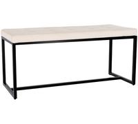 Banco barci terciopelo crema 40x100x48 cm