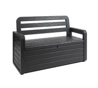 Banco-baúl de resina para exterior toomax arcon toomax foreverspring 132.5 x 89 x 58 cm y capacidad de 270 l