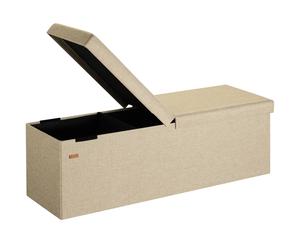Banco beige 115x38x38cm con tapa abatible