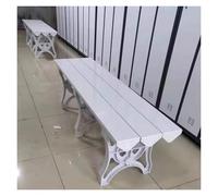 Banco cambiador, vestuario, paquete de 2 taburetes de plástico ABS para cambiar zapatos, asiento largo impermeable, para la escuela, baño, gimnasio, baño, piscina pública