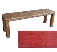 Banco clásico de madera de abeto 2012 tratado para mayor durabilidad, muebles de interior y exterior personalizado (200 x 38,5 x 50 cm, rojo)