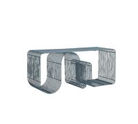 Banco CURVA L100 Azul Polvoriento