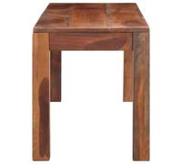 Banco de 160 cm de madera maciza de acacia | Acabado ámbar, 160 x 40 x 45 cm, apto para interiores y exteriores, fácil de limpiar