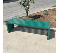 Banco de acero galvanizado al aire libre para jardín, patio, parque, banco de metal resistente para todo tipo de clima con revestimiento inoxidable, capacidad de carga de 660 libras, color verde (39