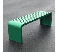 Banco de acero resistente a la intemperie de alta calidad para exteriores, asiento de jardín de 47.2 x 15.8 pulgadas, para patio, parque y área de macetas, marco de metal, diseño elegante (color: H)