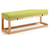 Banco de ala exterior grueso recular y redondo mate para patio y coche, color verde, 50 x 165 cm, interior y exterior
