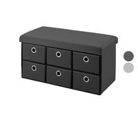 Banco de almacenaje plegable de lino