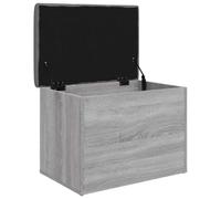 Banco de almacenamiento 62x42x45 cm Madera mecanizada Gris Sonoma Roble | Madera trabajada resistente, resistente a la humedad, revestimiento grueso para exteriores, bisagras robustas