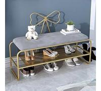 Banco de almacenamiento acolchado de terciopelo para entrada, elegante zapatero otomano para dormitorio y sala de estar, muebles multifuncionales para entrada organizada del hogar