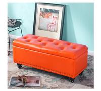 Banco de almacenamiento acolchado para entrada de dormitorio con asiento tapizado elegante de alta capacidad, solución de almacenamiento multifuncional para decoración del hogar