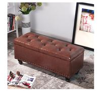 Banco de almacenamiento con asiento acolchado, caja de almacenamiento de gran capacidad, banco tapizado para decoración del hogar y asientos cómodos