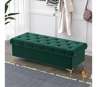 Banco de almacenamiento con asiento y tapa abatible, caja de juguetes, asiento acolchado, taburete para dormitorio y entrada, 78.7 x 40.6 x 40.6 cm