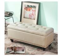 Banco de almacenamiento con cojín tapizado para dormitorio, caja de entrada de gran capacidad, muebles elegantes para decoración del hogar