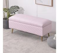 Banco De Almacenamiento De Cuero, Banco De Extremo De Cama Para Dormitorio, Otomano Para Cambiar Zapatos De Entrada, Soporte De Metal, Adecuado Para Entrada, Sala De Esta pink 120x40x45cm(47x16x18in)