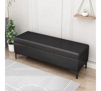 Banco de almacenamiento de cuero extra grande tapizado para sofá, otomano, cambiador de zapatos, asiento de ventana, contenedor de almacenamiento, elegante y funcional, muebles para el hogar