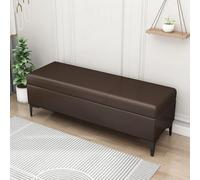 Banco de almacenamiento de cuero extra grande tapizado para sofá, otomano, elegante banco de cambio de zapatos, asiento de ventana con almacenamiento para nización en el hogar