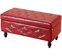 Banco de almacenamiento de poliuretano marrón - Taburete multifuncional para zapatos y reposapiés para entrada, pasillo, sala de estar y dormitorio, diseño de madera elegante, solución para ahorrar