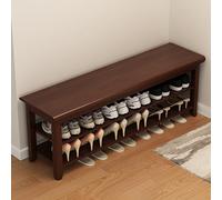 Banco de almacenamiento de zapatos ajustable de 2 niveles con asiento y estante organizador de entrada para zapatos pasillo y sala de estar. Color: A. Tamaño: 47.2 x 12 x 16 pulgadas