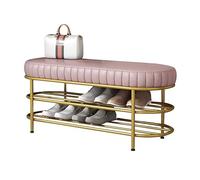 Banco de almacenamiento de zapatos de 3 niveles con asiento acolchado, elegante zapatero de entrada para sala de estar, dormitorio, pasillo y entrada, organizador perfecto para el final de la cama