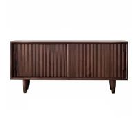 Banco de almacenamiento de zapatos de madera maciza de 2 niveles con puertas correderas, elegante nizer de entrada y zapatero de gran capacidad con almacenamiento oculto para pasillo/vestíbulo (nogal