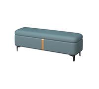 Banco De Almacenamiento Otomana Tapizada De Cuero para El Extremo De La Cama del Dormitorio con Gran Espacio De Almacenamiento para Sala De Estar Entrada Dormitorio(Green,40x40x40cm)
