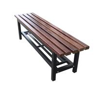 Banco de almacenamiento para exteriores, capacidad de peso de 500 kg, elegante asiento de jardín marrón para patio, baño y parque, 100 cm, solución versátil y duradera para muebles