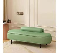 Banco de almacenamiento tapizado de cuero con reposapiés con bisagras de seguridad, cambiador de zapatos multifuncional y banco de cama para dormitorio, sala de estar, entrada