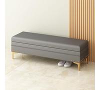 Banco de almacenamiento tapizado estrecho para dormitorio, banco otomano de madera, muebles elegantes para sala de estar y dormitorio, solución de almacenamiento que ahorra espacio