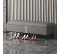 Banco de almacenamiento tapizado moderno con armario grande oculto, diseño rectangular para dormitorio y sala de estar, muebles elegantes para nización del hogar