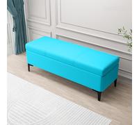 Banco de almacenamiento tapizado moderno de lujo multifuncional para dormitorio y sala de estar, 100 x 40 x 45 cm, decoración elegante para el hogar