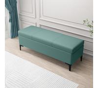 Banco de almacenamiento tapizado moderno de lujo para dormitorio y sala de estar, sofá multifuncional con acolchado suave, 39.4 x 15.7 x 17.7 pulgadas, elegante solución de muebles para el hogar