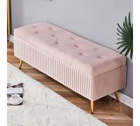 Banco de almacenamiento tapizado rectangular moderno para entrada y dormitorio, gran capacidad con botones de capitoné, 59.1 x 15.7 x 17.7 pulgadas, solución elegante para muebles