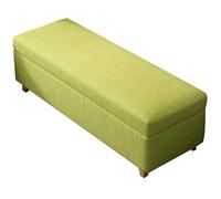 Banco de almacenamiento tapizado verde, asiento de entrada de 31.5 pulgadas con almacenamiento, otomana para dormitorio y sala de estar, elegante solución de asiento de pasillo, muebles que ahorran