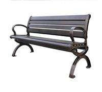 Banco de aluminio para exteriores, impermeable y resistente al óxido, perfecto para parques, comunidades, espacios de ocio, con respaldo y asiento para mayor comodidad y durabilidad