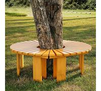 Banco de árbol Envolvente,Banco para Arbol Madera Circular Jardin,Bancos de Terraza Semicircular,Se Puede Combinar Libremente en Círculo, Doble Arco o Forma de S,Muebles Decorativos para Jardín