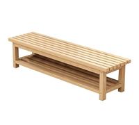 Banco de baño de madera maciza, organizador de zapatos de madera de 2 niveles con asiento, banco de ducha para adultos para interiores, estante de almacenamiento para cocina, pasillo, sala de estar