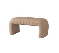 Banco de cama de extremo estrecho, elegante taburete cambiador de zapatos para entrada o guardarropa, taburete de sofá compacto, taburete de cama que ahorra espacio, color caqui, tamaño pequeño