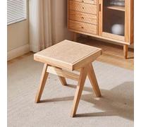 Banco de cama de mediados de siglo, banco de madera para entrada con esquinas redondeadas, para sofá, vestíbulo, pasillo, comedor, otomana robusta para exteriores