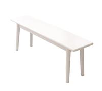 Banco de comedor de madera maciza para exteriores y entrada, versátil mesita de noche y sala de estar, 140 cm, banco blanco para pasillo y dormitorio