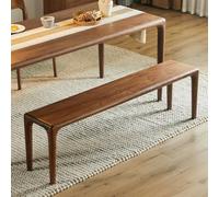 Banco de comedor de madera maciza, versátil banco de dormitorio para pies de cama, asiento de jardín al aire libre, construcción para uso en interiores y exteriores, perfecto para patio, parque