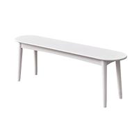 Banco de comedor de roble macizo natural, moderno y redondeado, para entrada y dormitorio, fácil montaje, 140 x 30 x 45 cm, elegante asiento de cocina y comedor