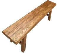 Banco de comedor multifuncional de madera de olmo - Banco de madera para interiores de 63 pulgadas para dormitorio, comedor de granja, asientos al final de la cama, muebles de vestíbulo elegantes y