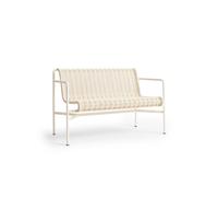 Banco de Comedor Palissade Cord con Reposabrazos en Crema y Blanco
